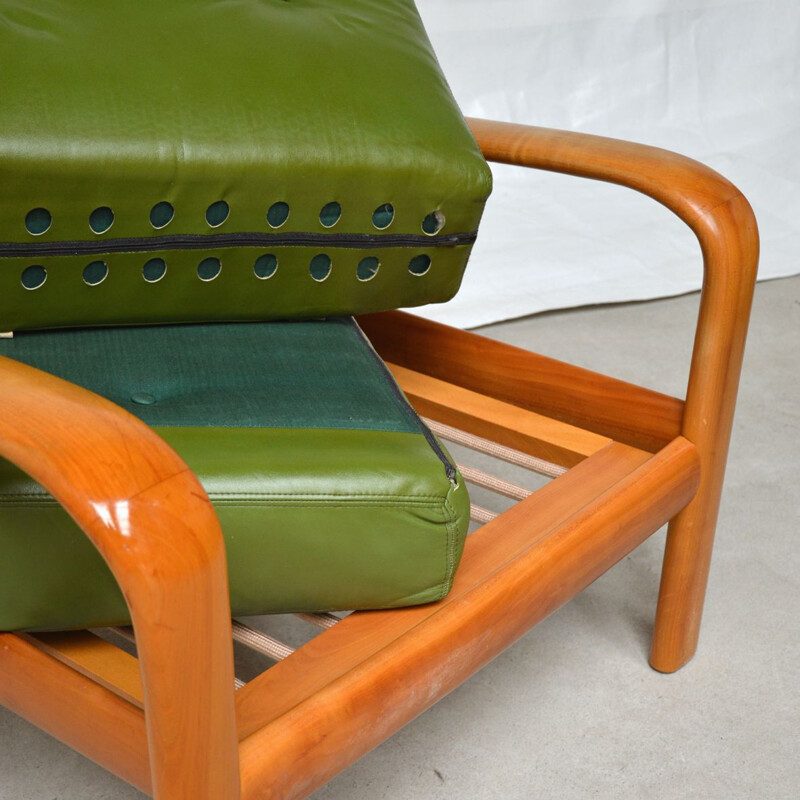 Ein Paar skandinavischer Vintage-Sessel aus Kirschbaumholz von Wilhelm Walter Knoll, Deutschland 1960