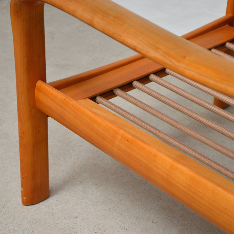 Pair of vintage Scandinavian cherry wood armchairs by Wilhelm Walter Knoll, Germany 1960