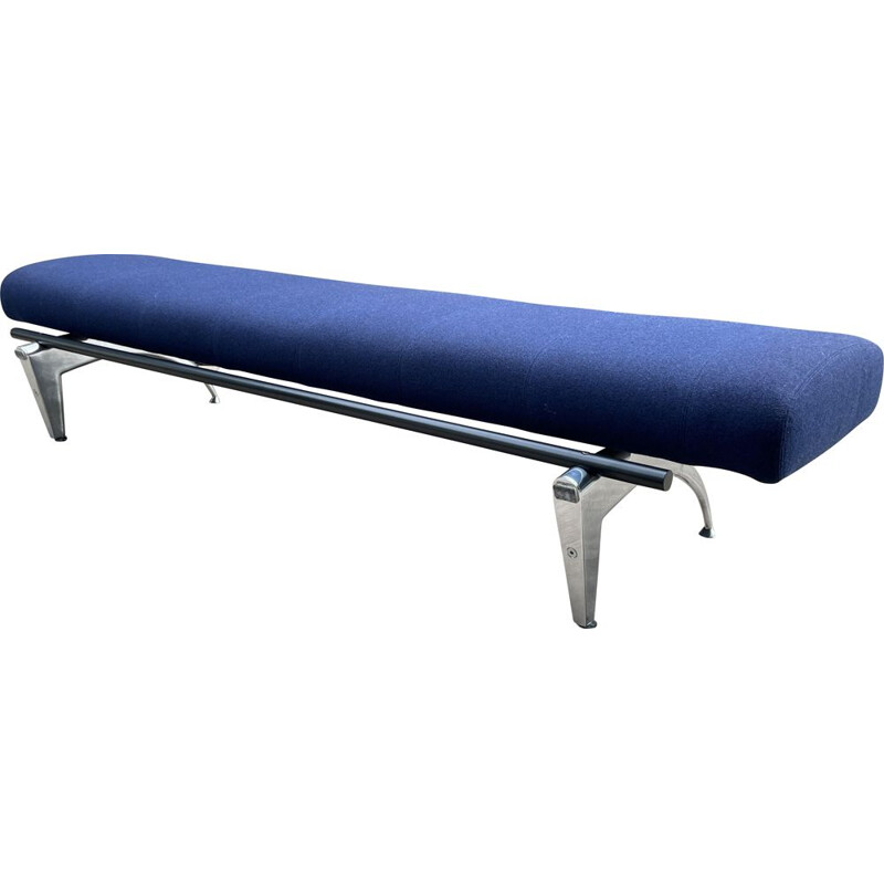 Vintage bench in steel covered with polyurethane foam by Rodolfo Dordoni for Moroso, 1980