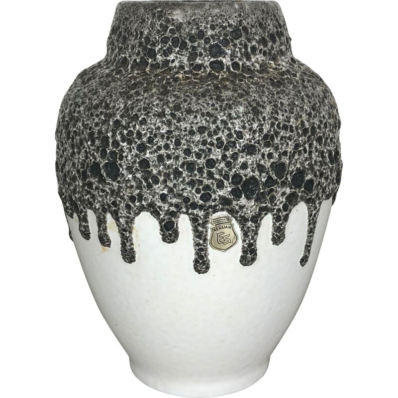 Vintage Vase von Fat Lava in Töpferei, ES ceramics, Deutschland 1960