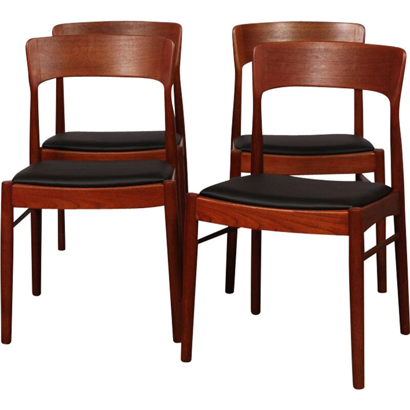 Lot de 4 chaises vintage par Henning Kjaernulf pour KS mobelfabrik 1960