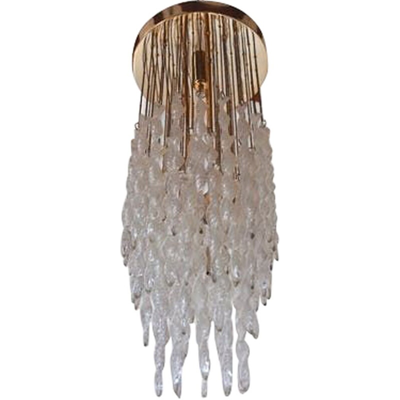 Lampadario vintage di Murano Cascade 1970