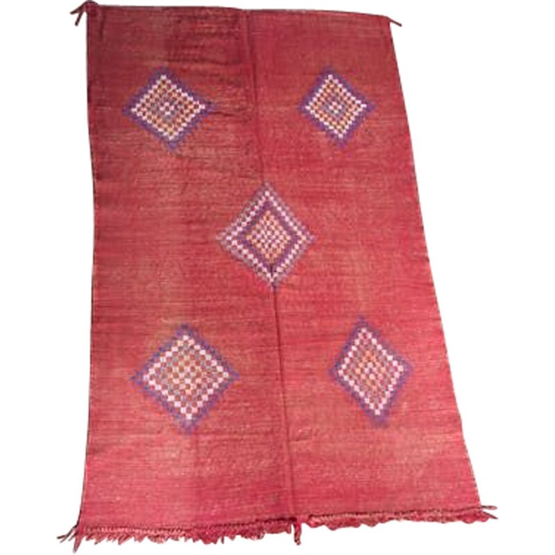 tapis vintage kilim sabra - rouge