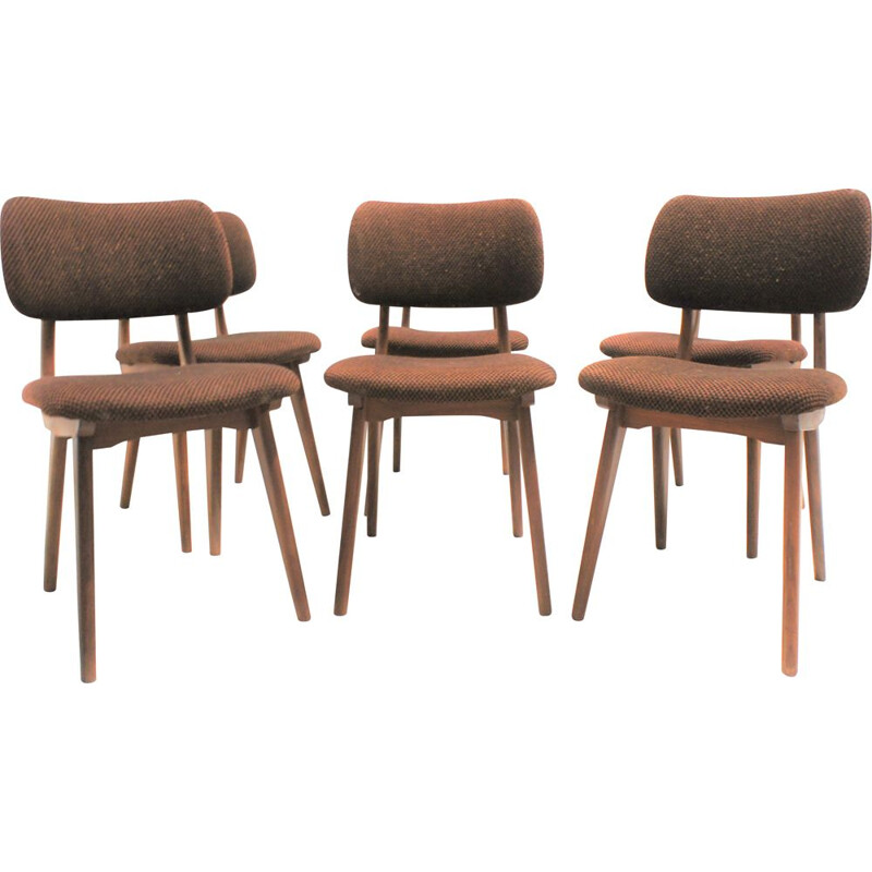 Set of 6 vintage teak chairs Louis Van Teeffelen