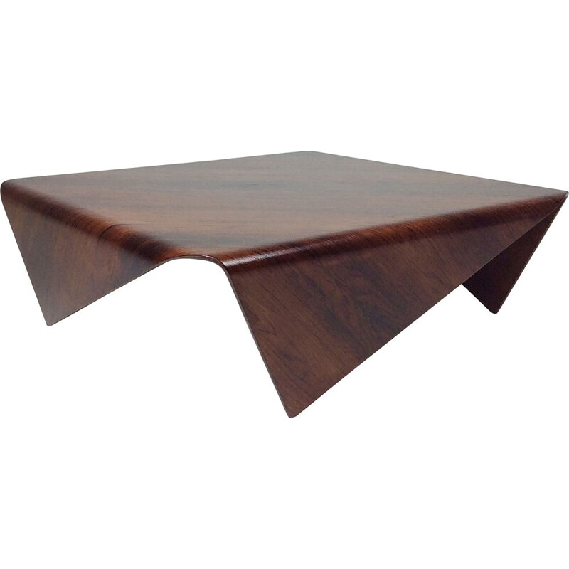 Vintage coffee table in jacaranda rosewood by Jorge Zalszupin, Brazil 1960