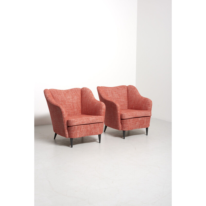 Pair of vintage Easy Chairs by Gio Ponti for Casa e Giardino Italy 1938s