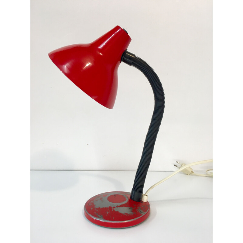 Lampe vintage industrielle Rouge
