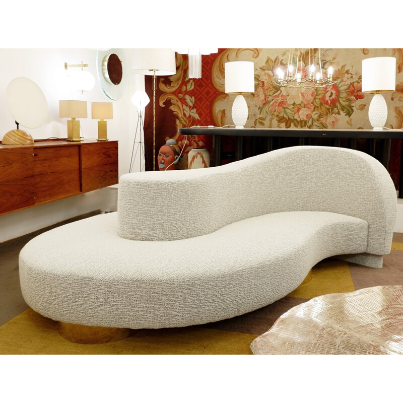 Vintage Wave Curved Borne Sofa Italy