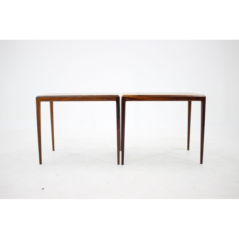 Paire de tables d'appoint vintage Johannes Andersen Danemark 1960