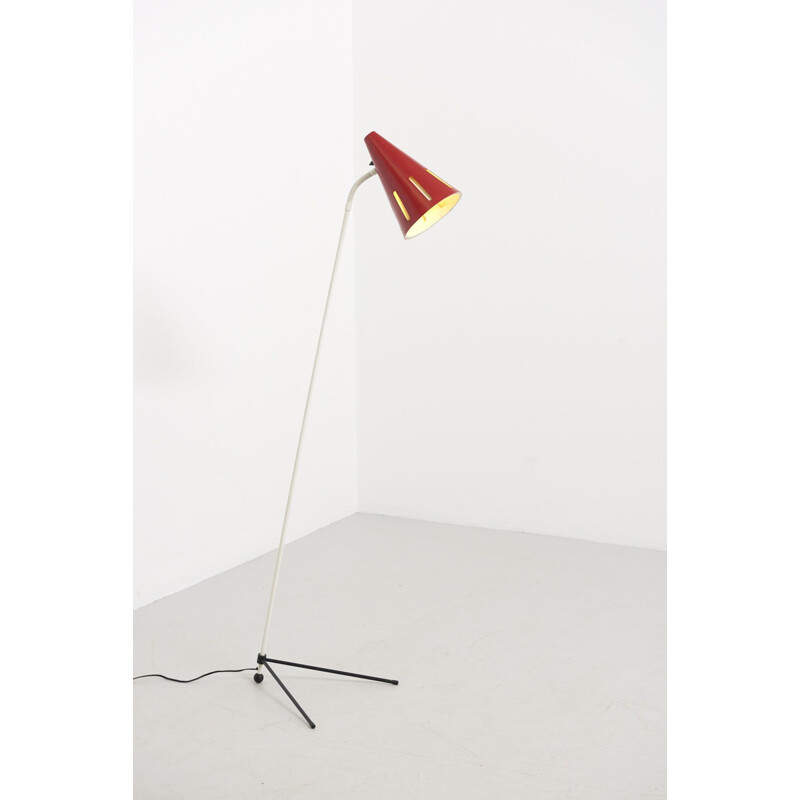 Vintage Floor Lamp by H. Busquet for Hala Zeist Netherlands 1950s