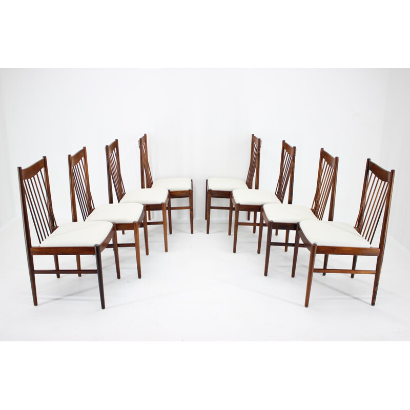 Conjunto de 8 cadeiras de pau-rosa Arne Vodder Dinamarca 1960