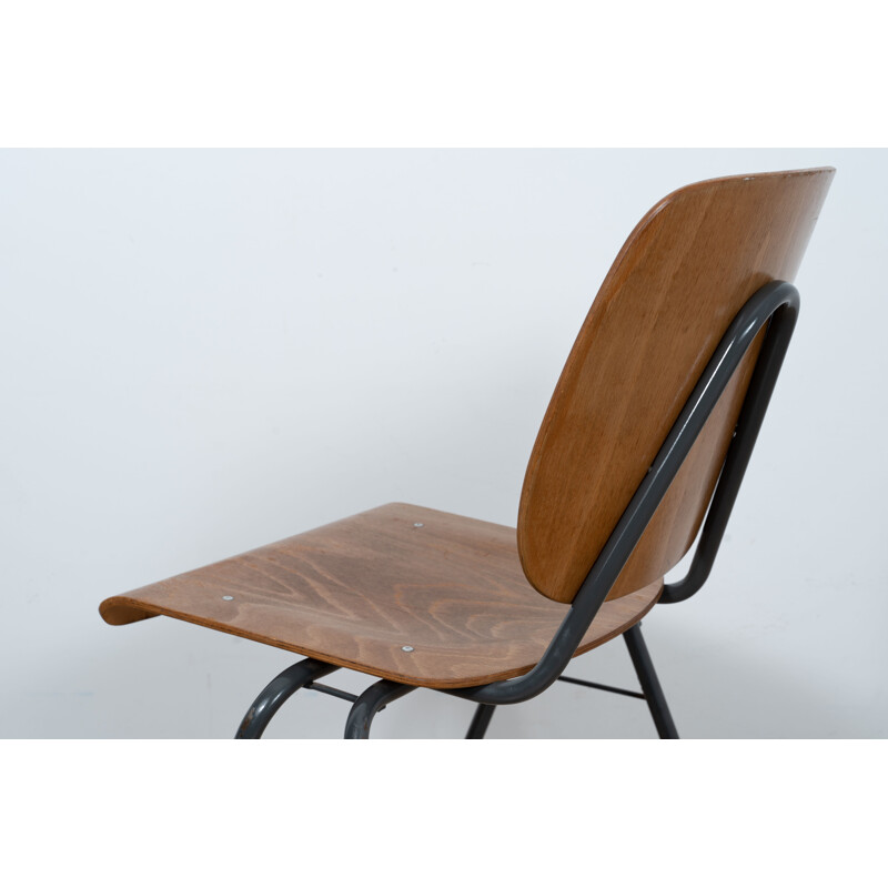 Chaise vintage industrielle empilable par Kho Liang Ie