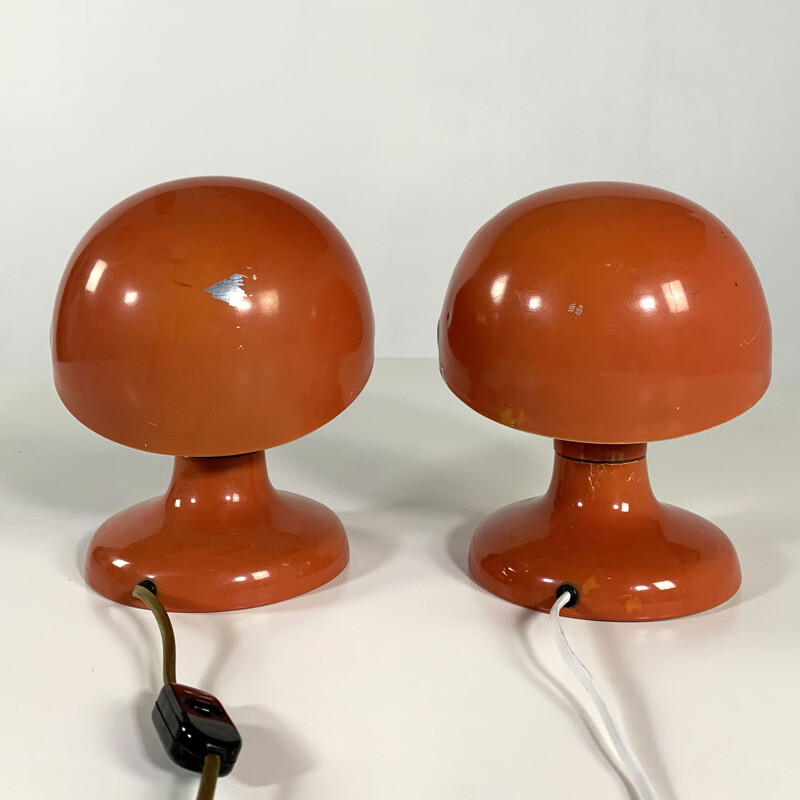 Pair of vintage Coral Jucker Table Lamps by Tobia & Afra Scarpa