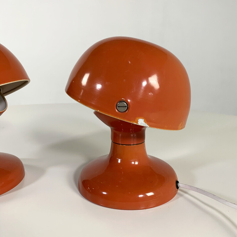 Pair of vintage Coral Jucker Table Lamps by Tobia & Afra Scarpa