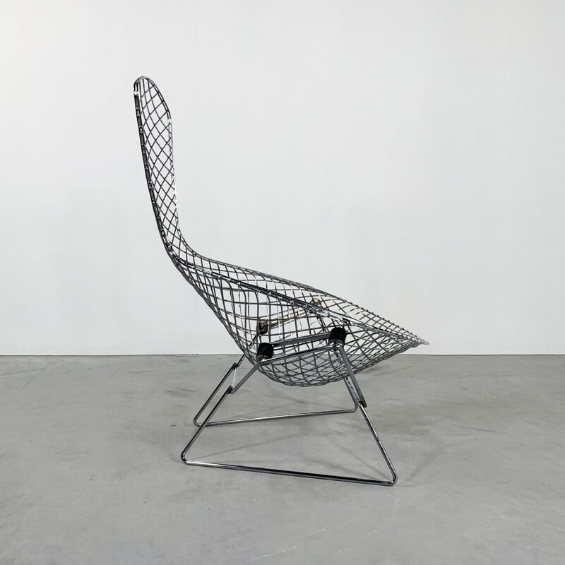 Vintage Chromed Bird Lounge Chair by Harry Bertoia for Knoll 1970s