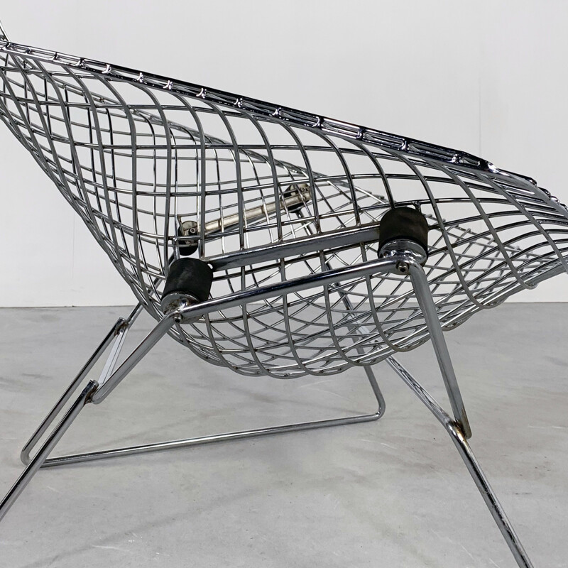 Vintage Chromed Bird Lounge Chair by Harry Bertoia for Knoll 1970s