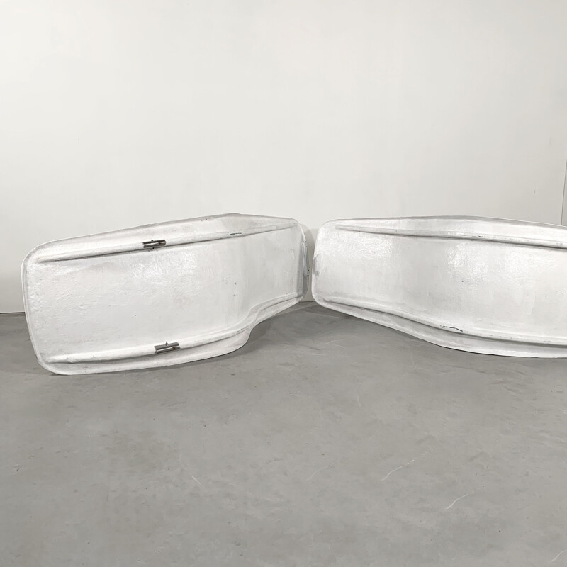 Pair of vintage Sunbeds Eurolax by Charles Zublena for Club Med 1960s