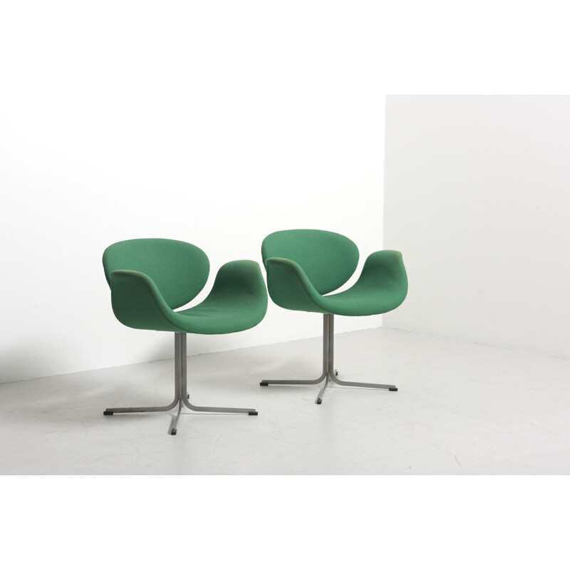 Pair of vintage "Little Tulip" chairs by Pierre Paulin for Artifort Netherlands 1960s