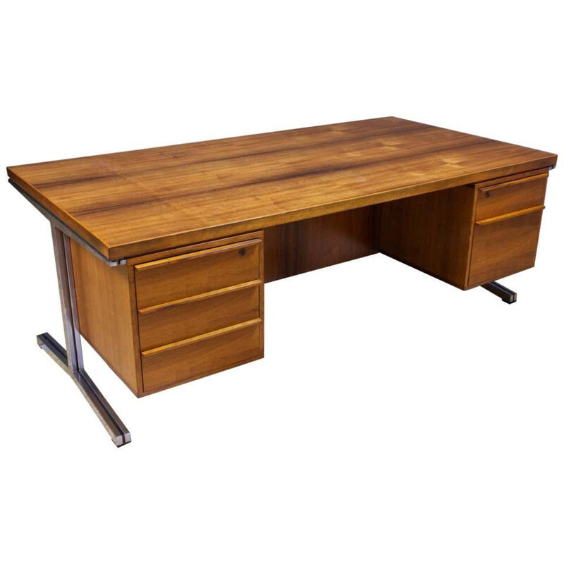 Large vintage Executive Desk in teak by Salomonsson and Tempelman 1960s