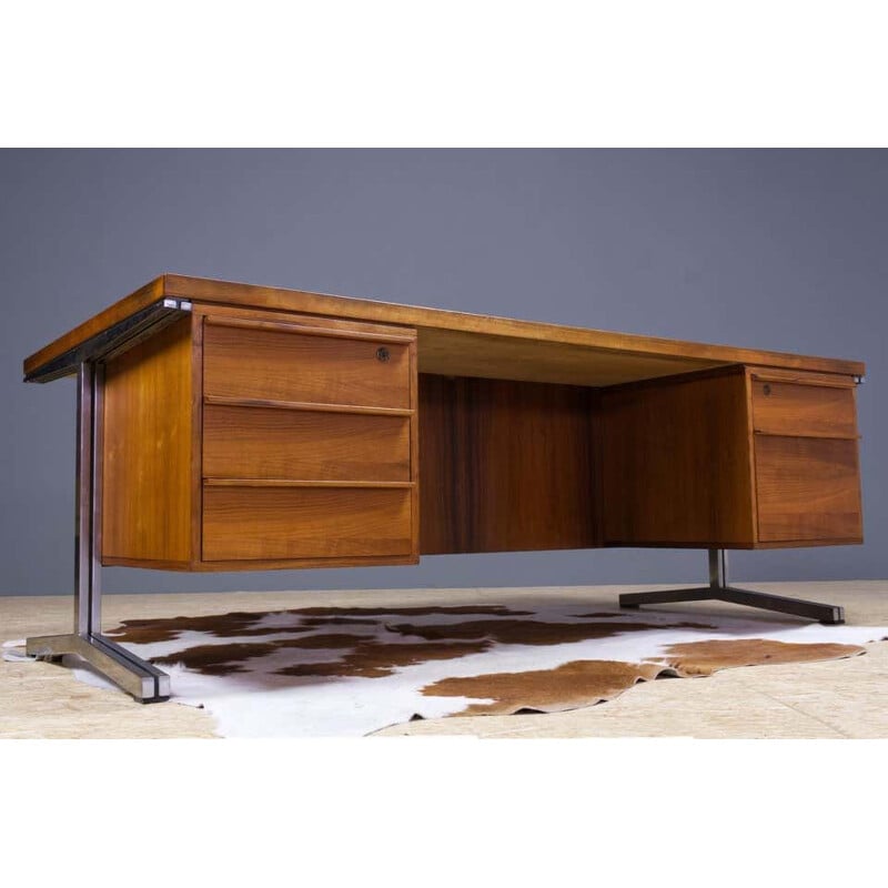 Large vintage Executive Desk in teak by Salomonsson and Tempelman 1960s