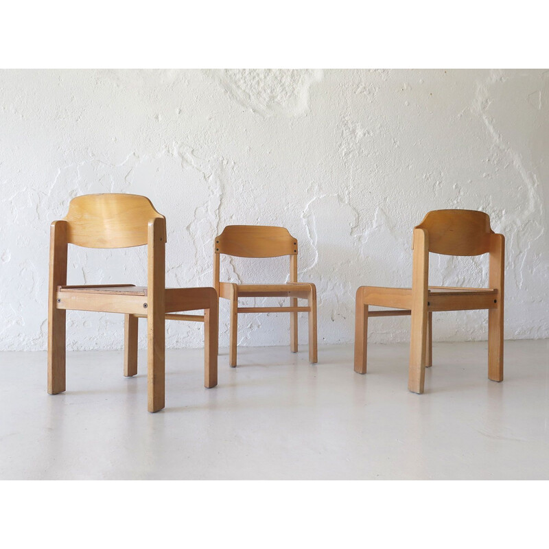 Set of 3 Vintage stackable kids chairs