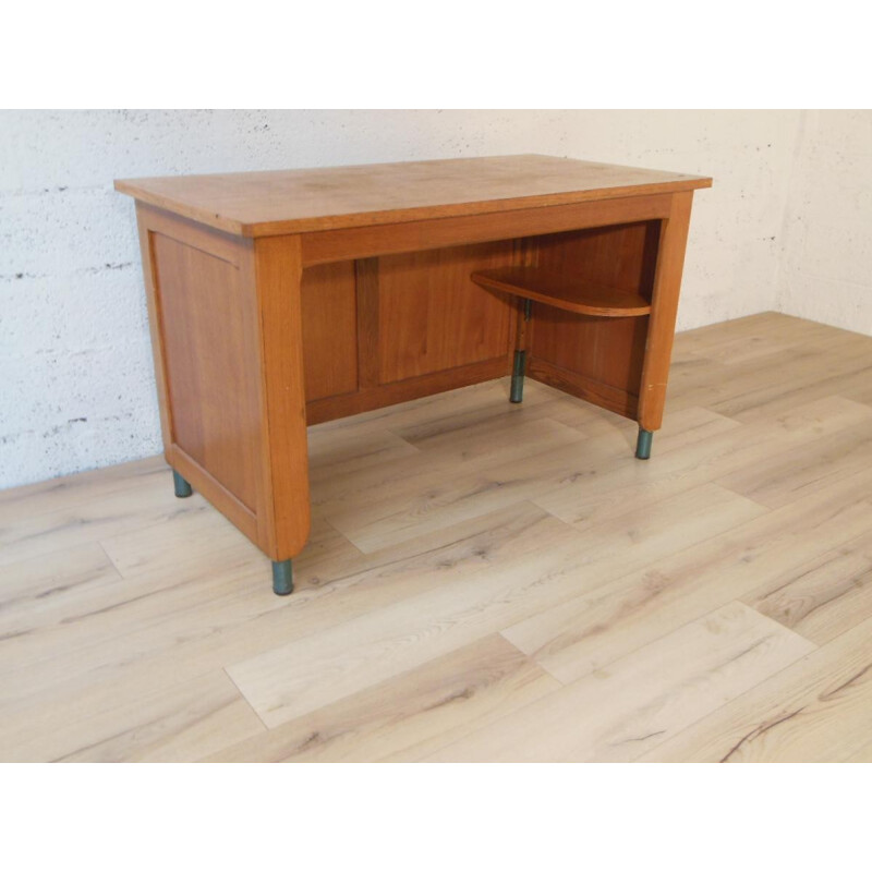 Bureau vintage en chêne - années 50