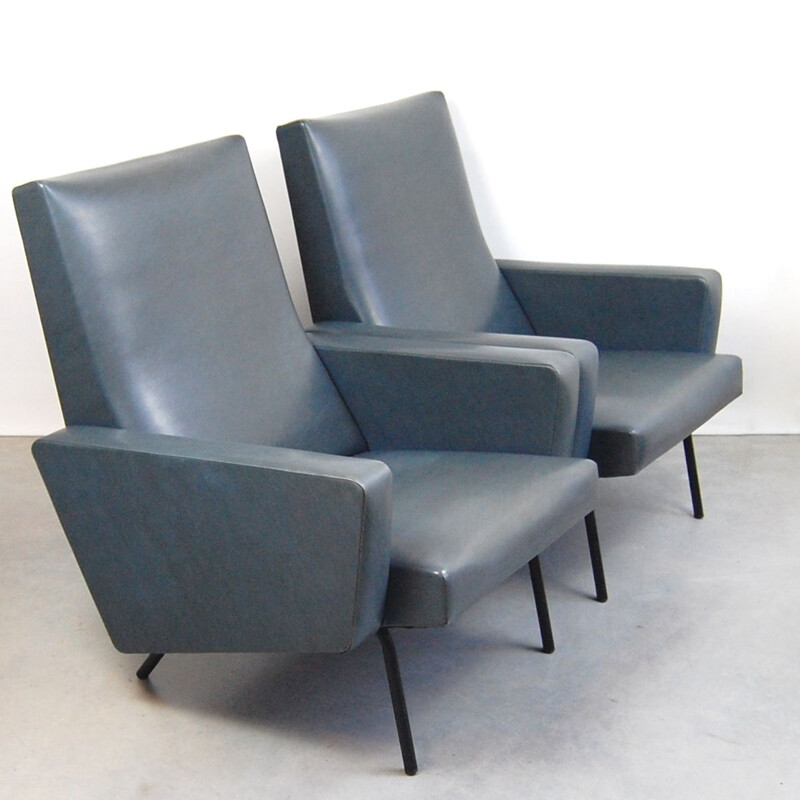 Pair of Suffren vintage armchairs by Pierre Guariche for Meurop 1962