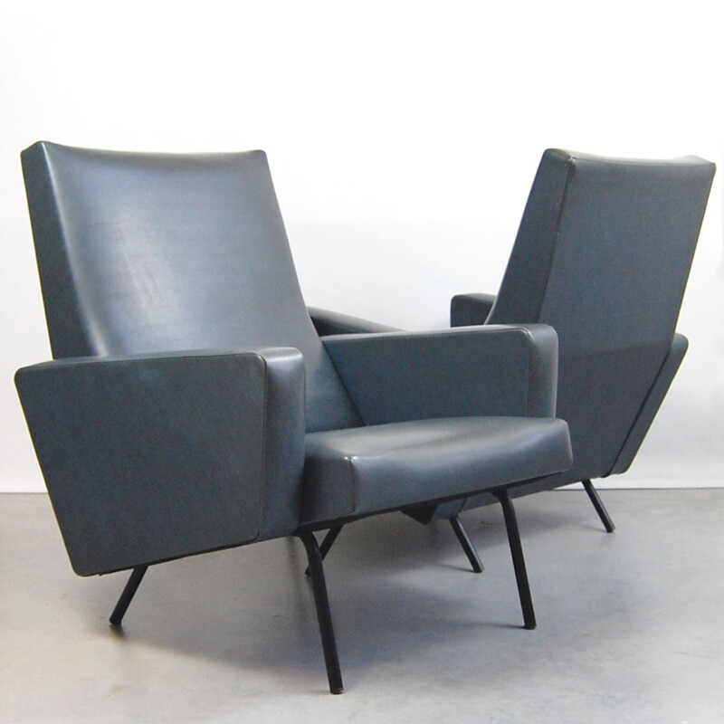 Pair of Suffren vintage armchairs by Pierre Guariche for Meurop 1962
