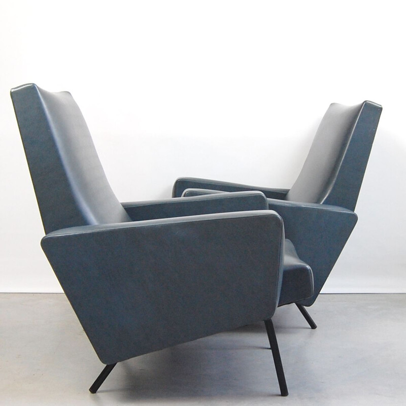 Pair of Suffren vintage armchairs by Pierre Guariche for Meurop 1962