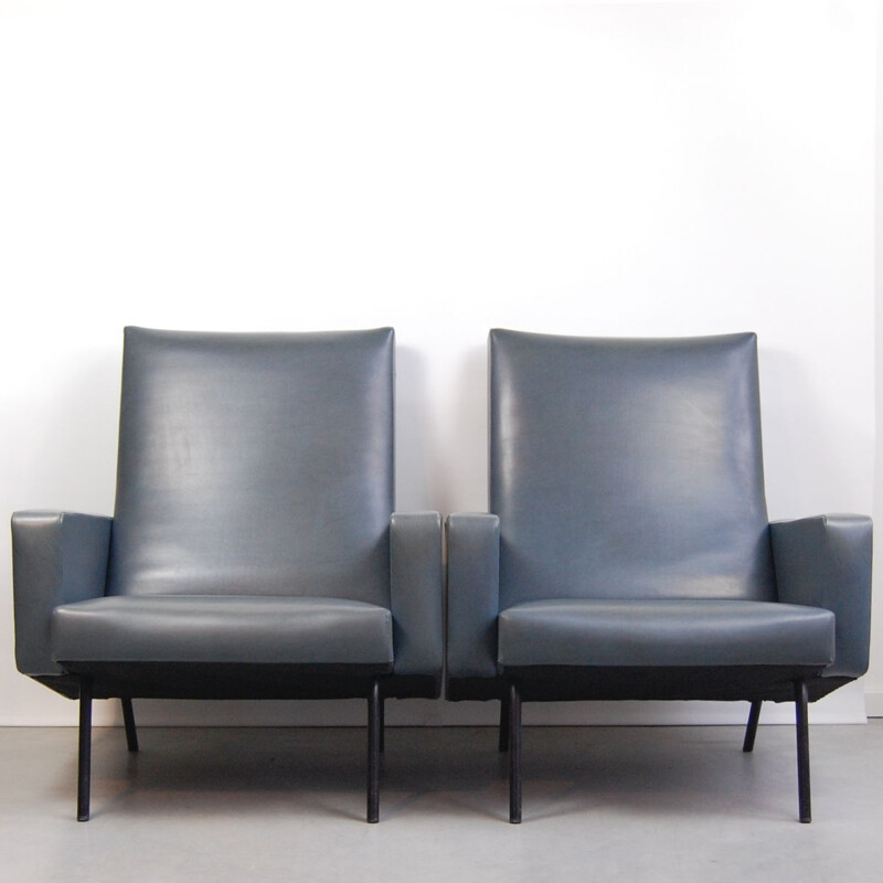 Pair of Suffren vintage armchairs by Pierre Guariche for Meurop 1962