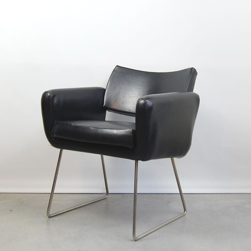 Vintage armchair by Joseph André Motte for Steiner 1950s