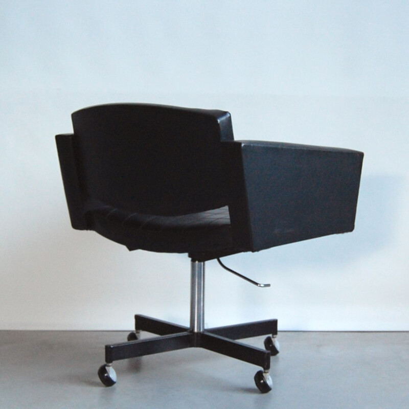 Vintage office armchair Conseil by Pierre Guariche for Meurop 1960s