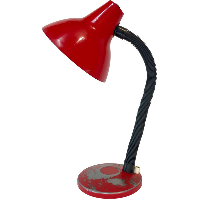 Lampe vintage industrielle Rouge