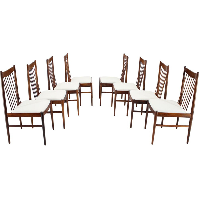 Set of 8 vintage Arne Vodder Palisander Dining Chairs Denmark 1960s