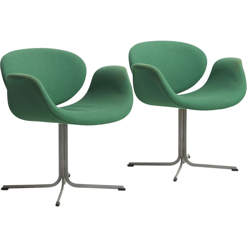 Pair of vintage "Little Tulip" chairs by Pierre Paulin for Artifort Netherlands 1960s