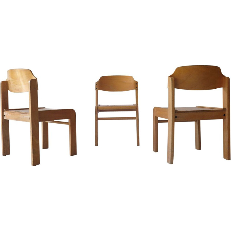Set of 3 Vintage stackable kids chairs