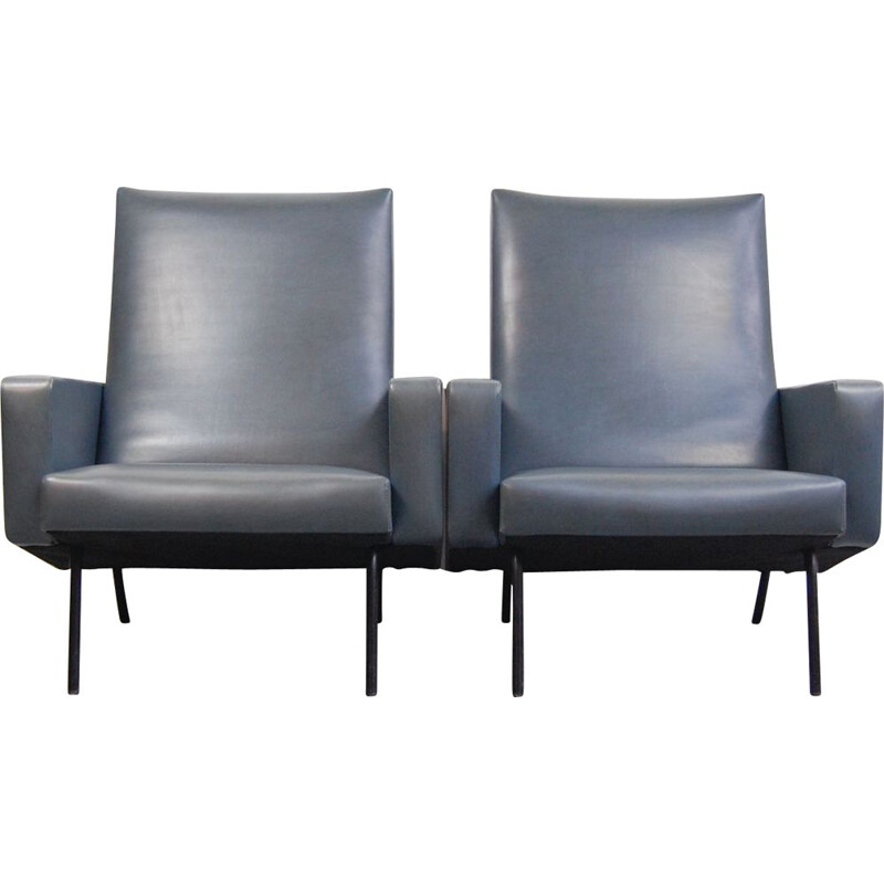 Pair of Suffren vintage armchairs by Pierre Guariche for Meurop 1962