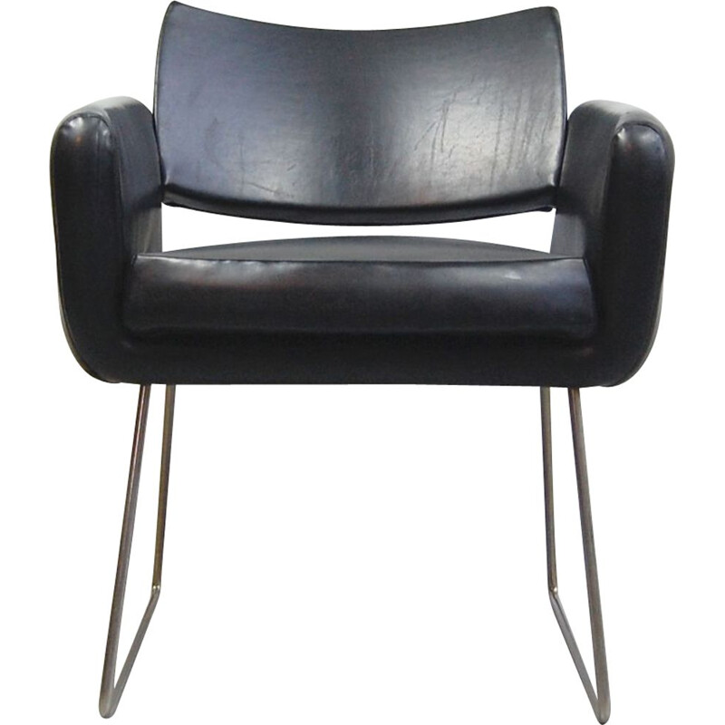 Vintage armchair by Joseph André Motte for Steiner 1950s