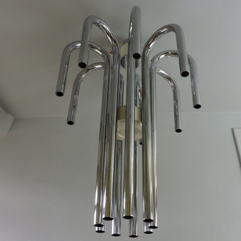 Vintage chandelier Angelo Brotto for Espéria Italy 1960s