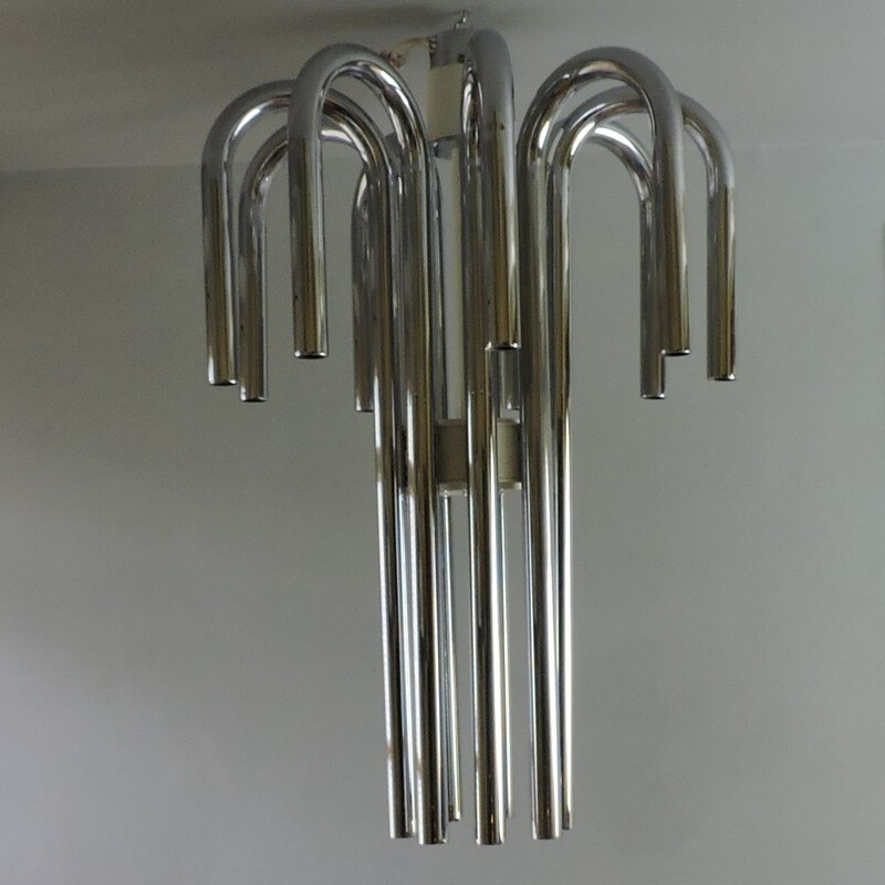 Vintage chandelier Angelo Brotto for Espéria Italy 1960s