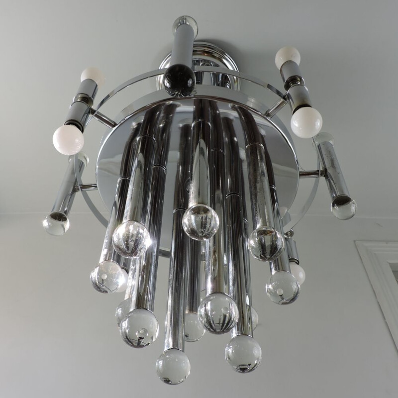 Vintage chandelier Gaetano Sciolari Italy 1960s