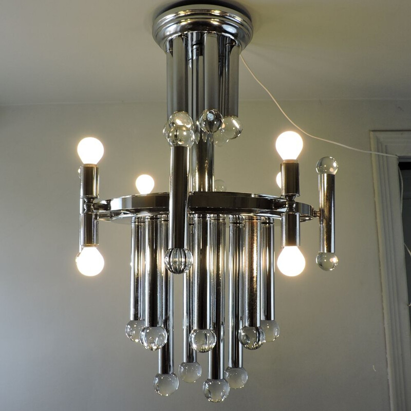 Vintage chandelier Gaetano Sciolari Italy 1960s