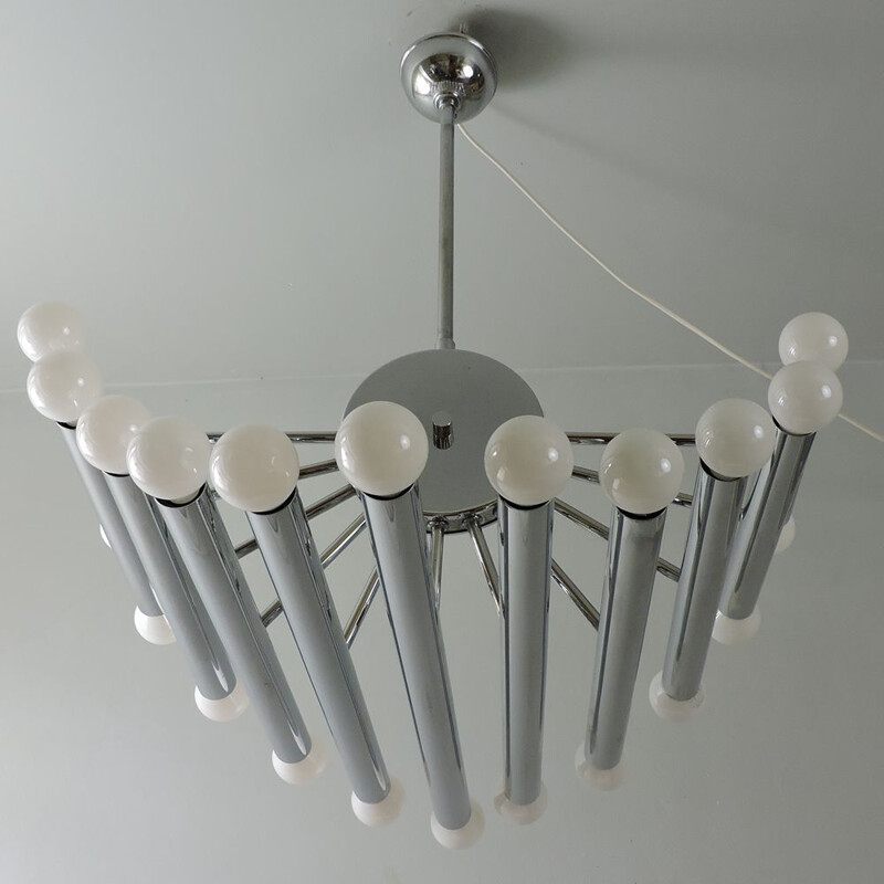 Vintage chandelier gaetano Sciolari Italy 1970s