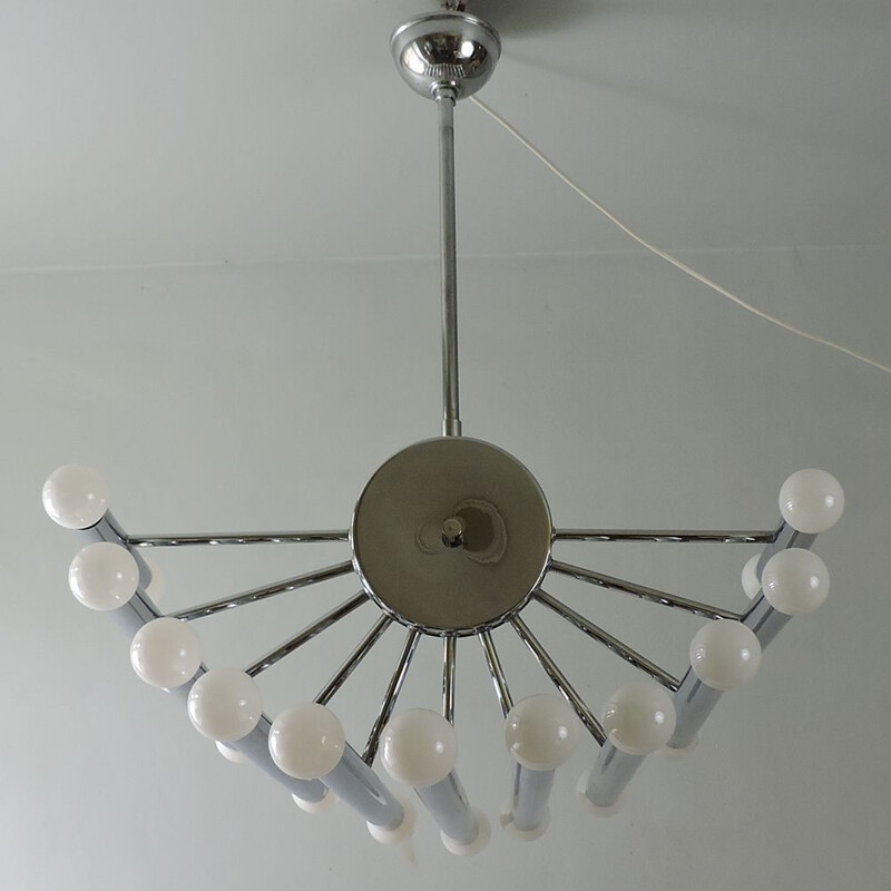 Vintage chandelier gaetano Sciolari Italy 1970s