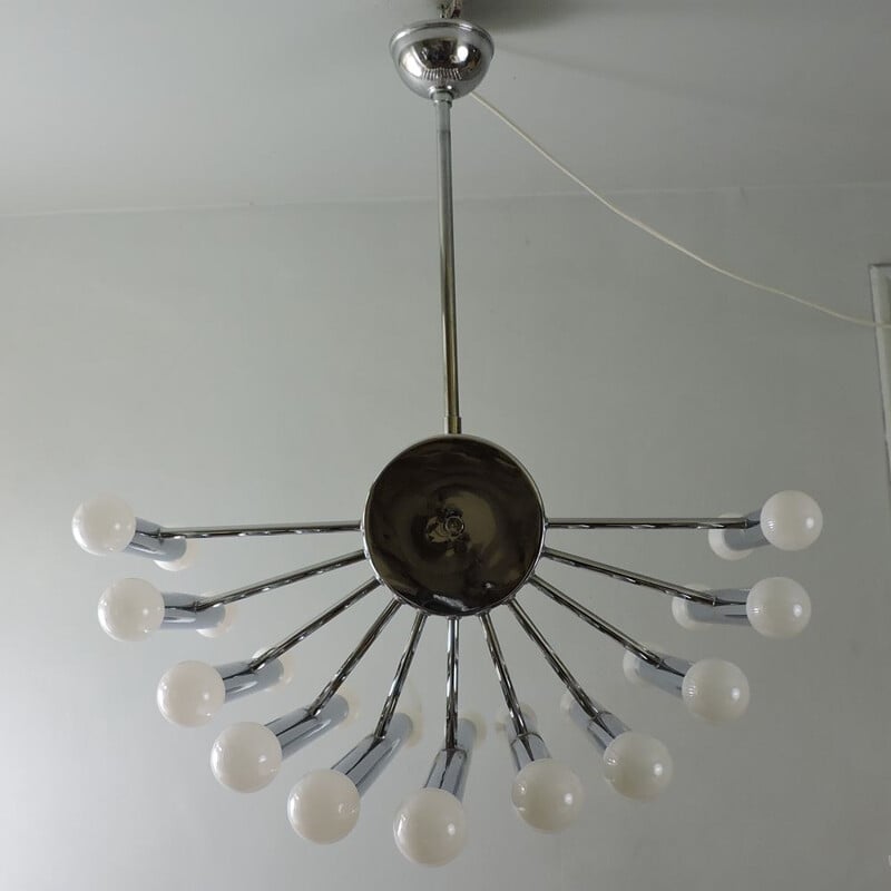 Vintage chandelier gaetano Sciolari Italy 1970s