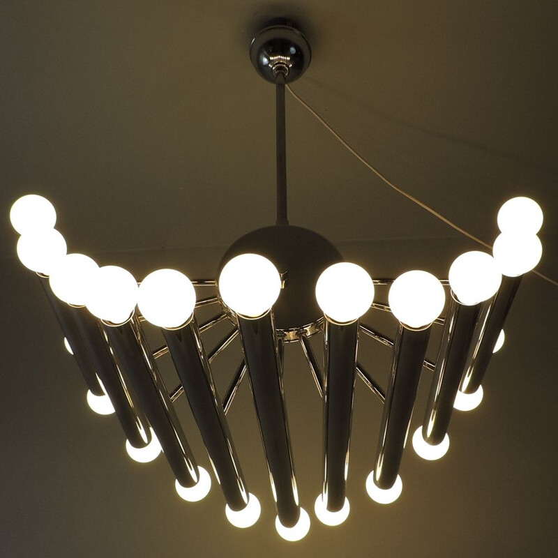 Lampadario d'epoca gaetano Sciolari Italia 1970