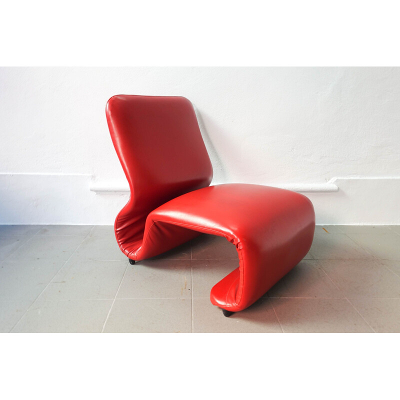 Pair of vintage Etcetera Low Chairs by Jan Ekselius 1970s