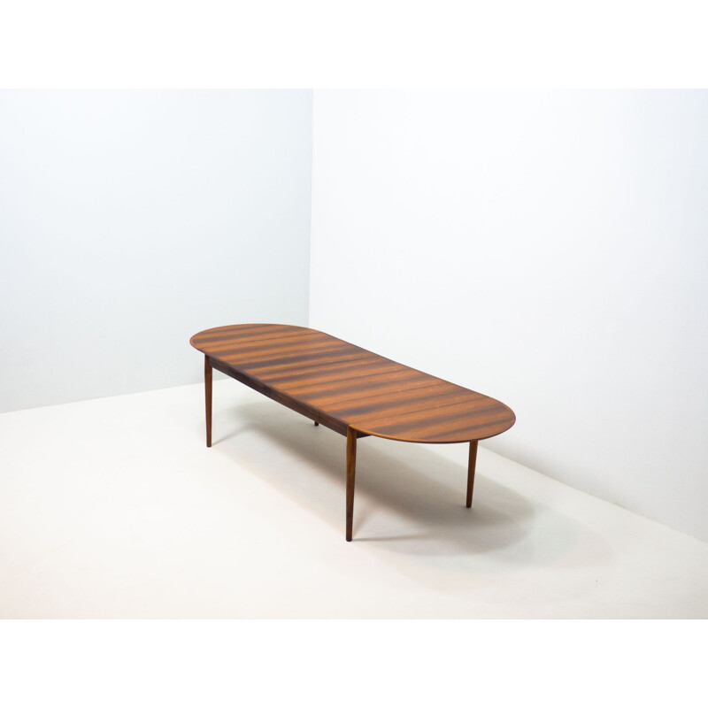 Vintage Sibast Mobler rosewood dining table by Arne Vodder