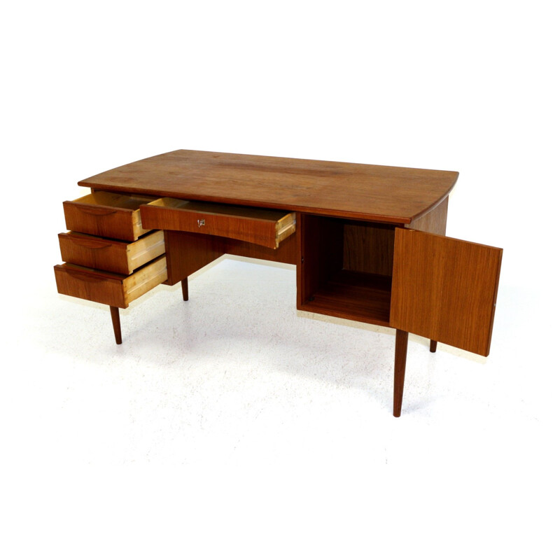 Vintage teak desk Denmark 1950s