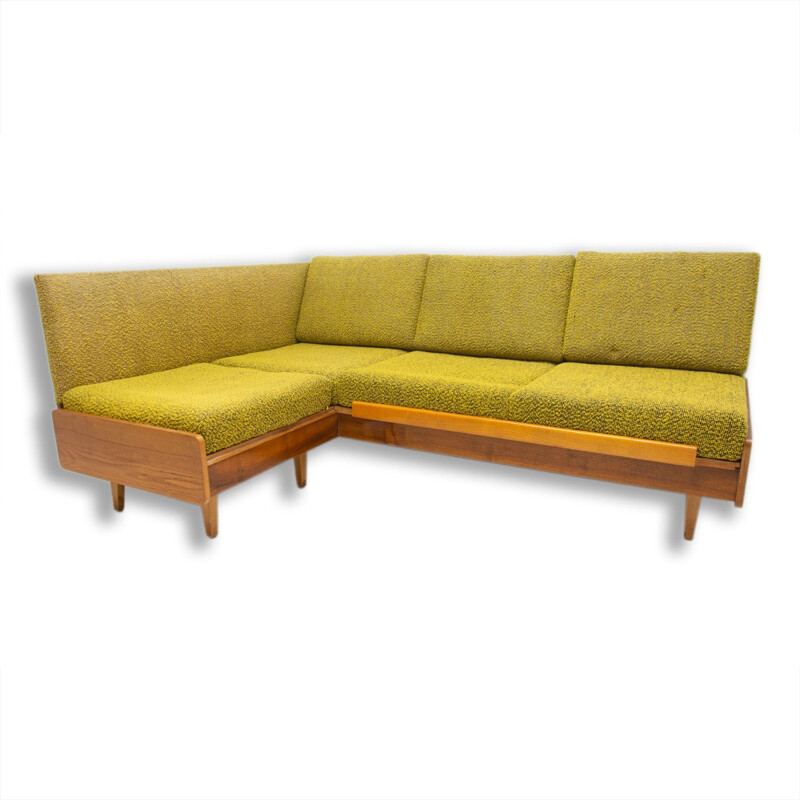 Mid century corner folding sofabed Czechoslovakia 1960s